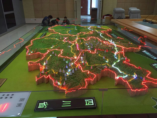 蘭州制作地形地貌沙盤